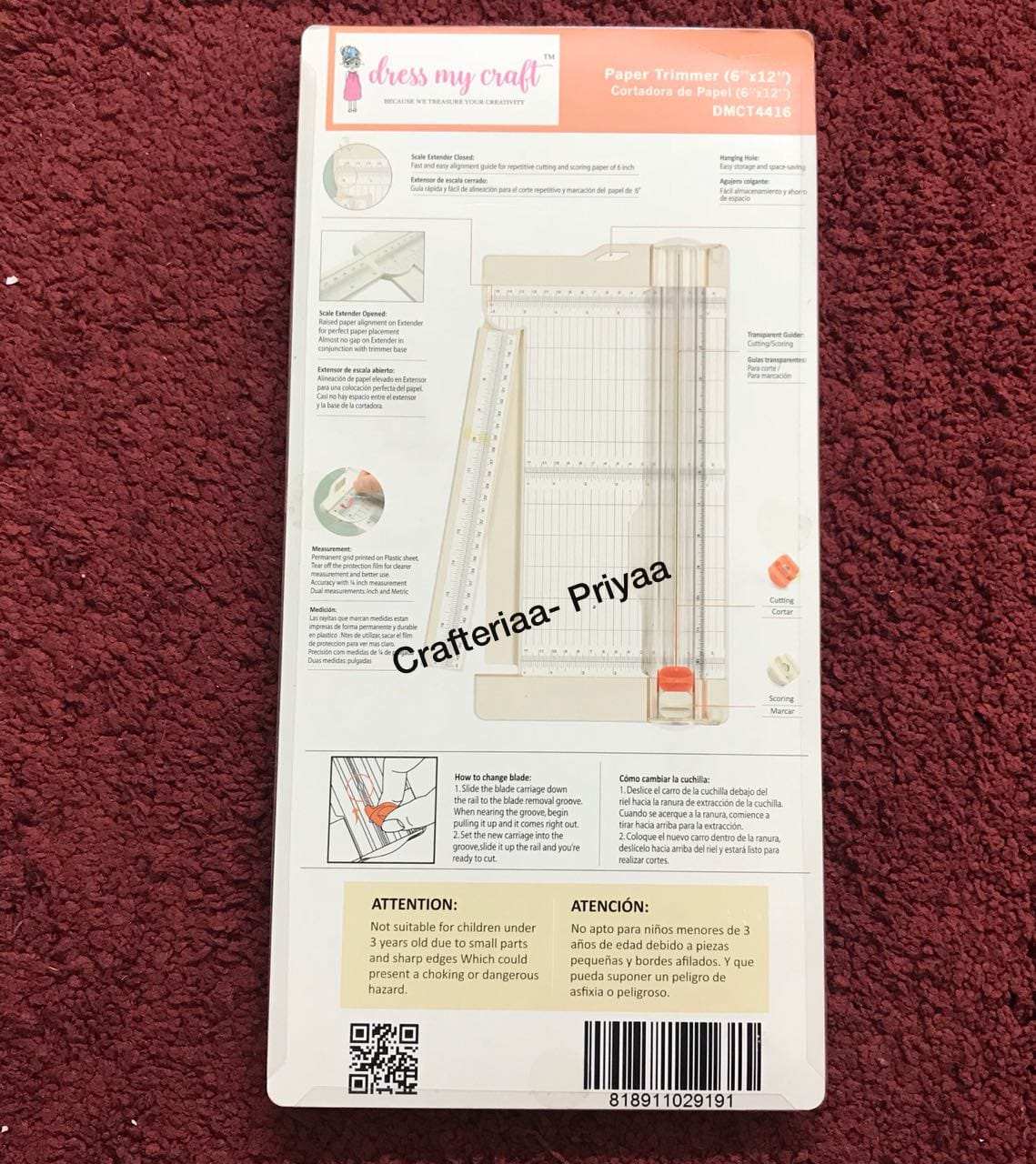 Paper Trimmer (6 inches X 12 inches)