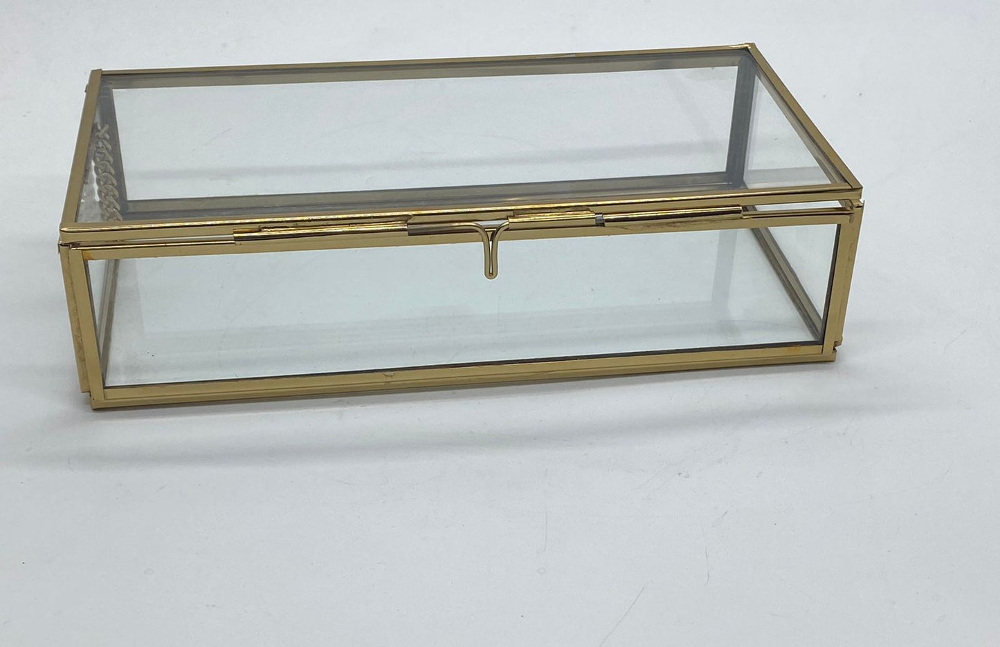 Vintage Glass Box – 8 x 4 x 2 inch- FREE SHIPPING