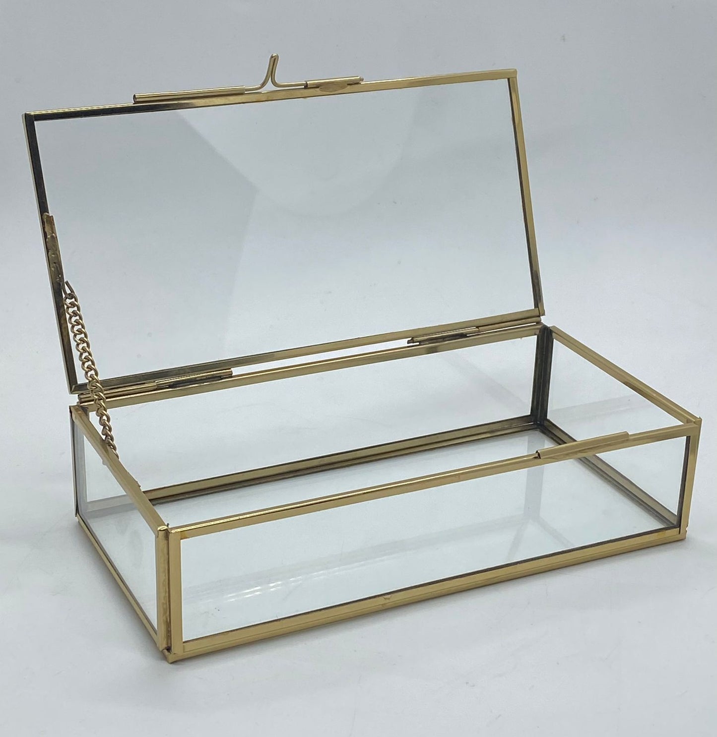 Vintage Glass Box – 8 x 4 x 2 inch- FREE SHIPPING
