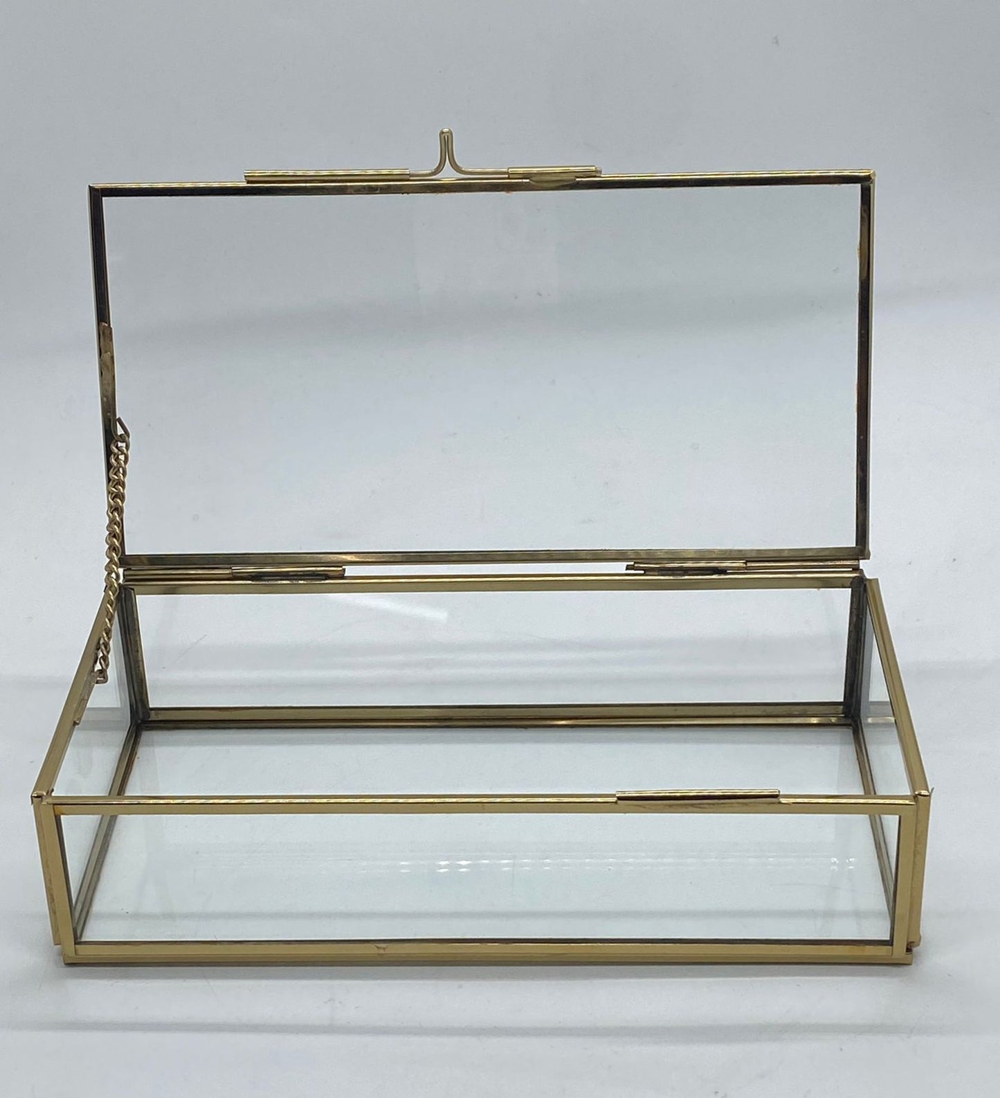 Vintage Glass Box – 8 x 4 x 2 inch- FREE SHIPPING