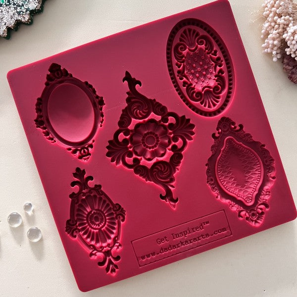 Mould- Design 422 – Egyptian Baroques Silicon Mold 7x7inch