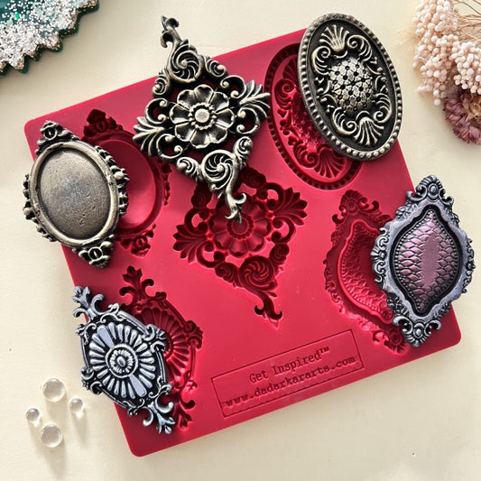 Mould- Design 422 – Egyptian Baroques Silicon Mold 7x7inch