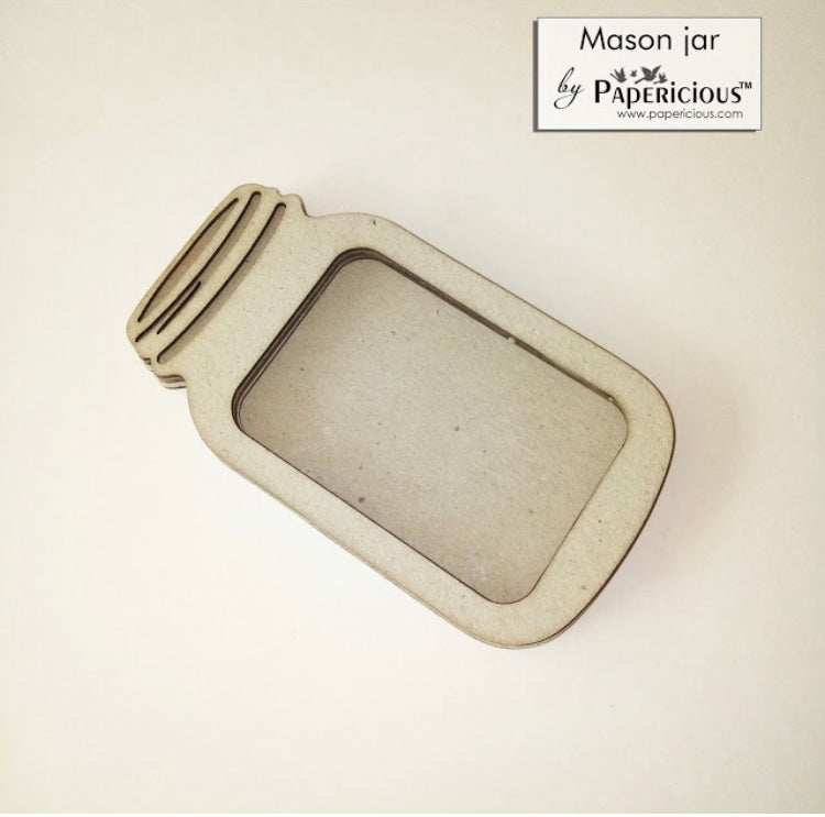 Mason Jar – Papericious-Ready To Use-3D Shaker Chippis