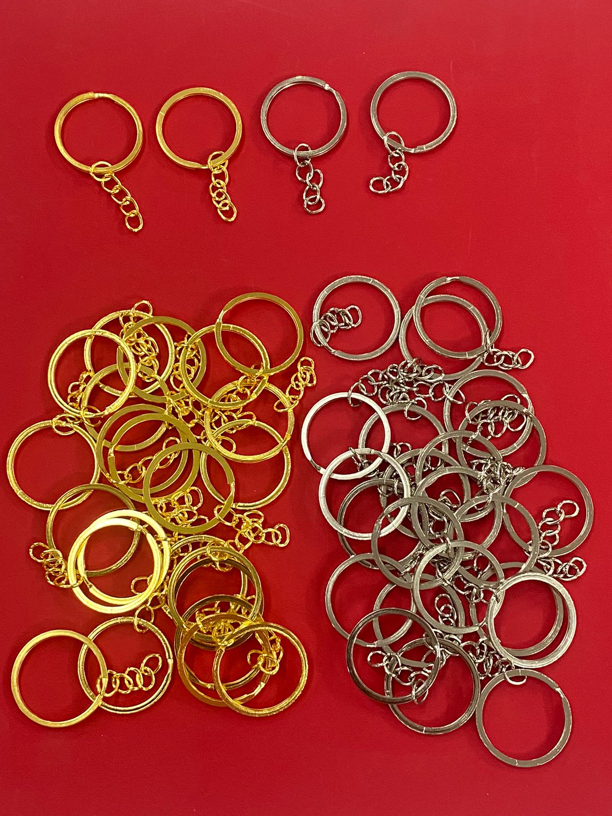 Key Ring- 50 pieces – ( 25 pieces – Gold + 25 Silver )
