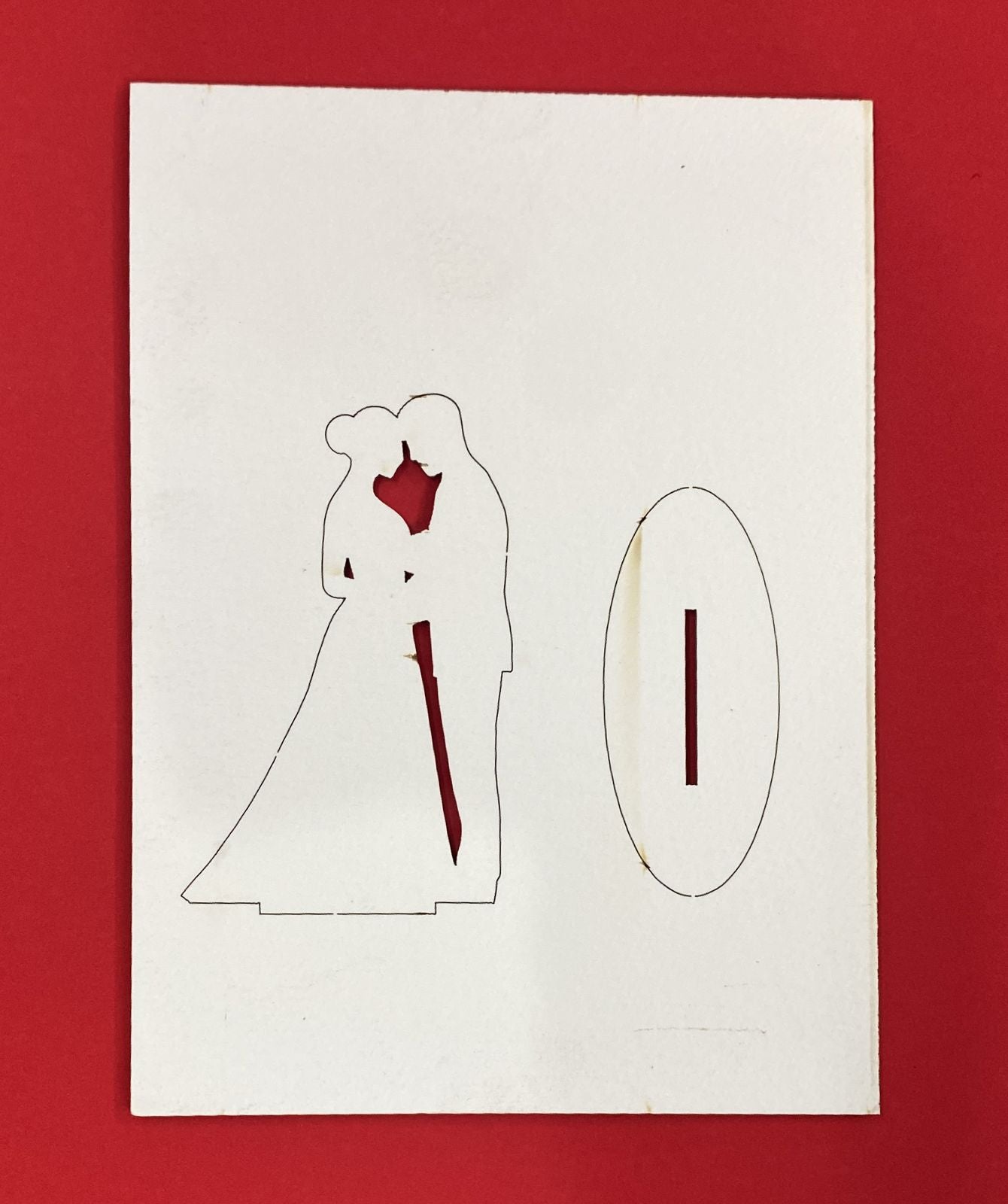 3D Chipboard Embellishments – Unassembled Kissing Couples