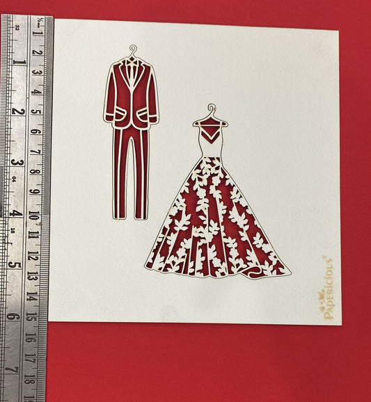 Wedding Dresses – 6×6 Inch Laser Cut Collage Chipboard