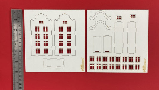 3D Chipboard Embellishments – Unassembled Scandi House Model-2