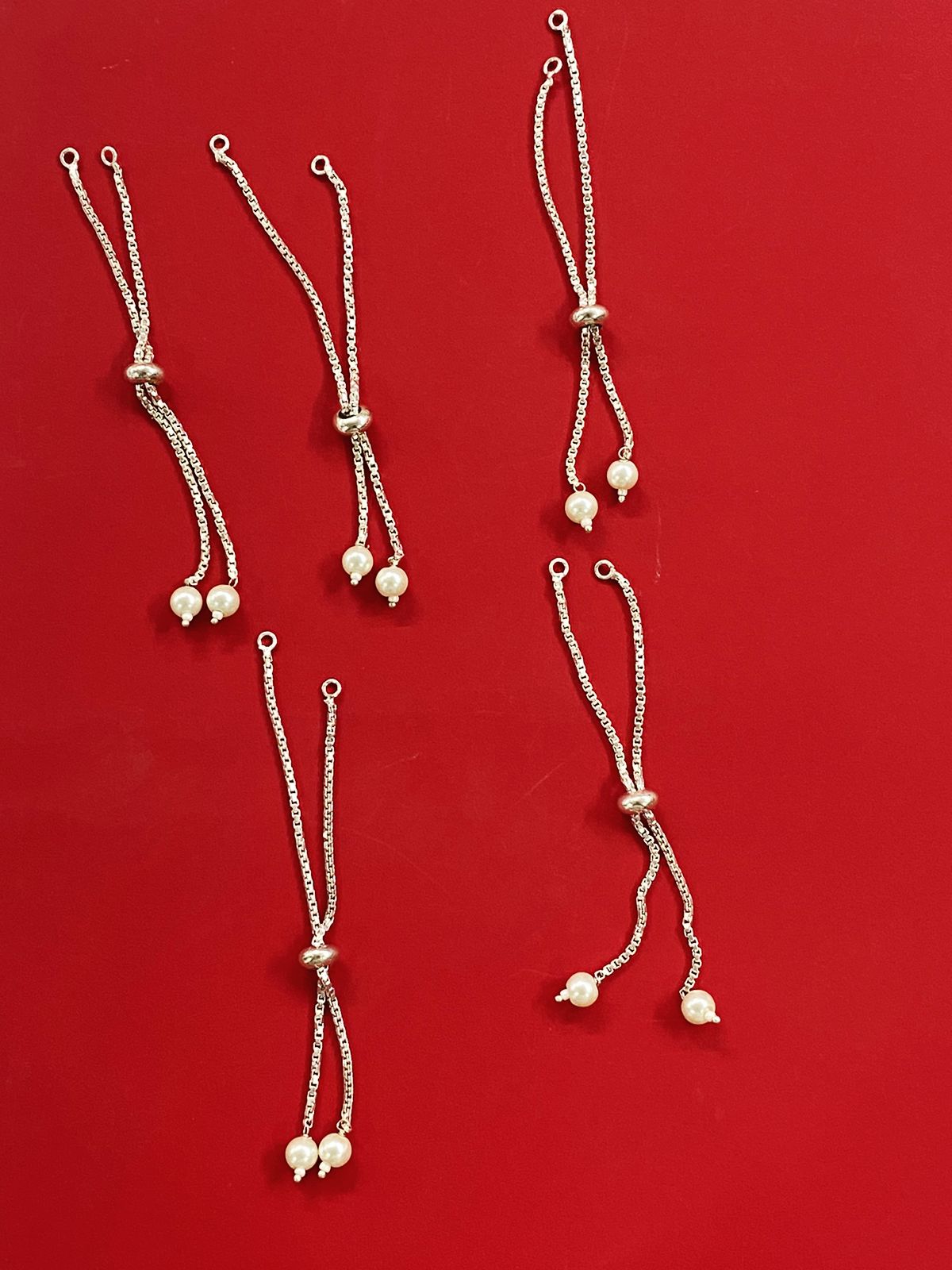 Rakhi Bracelet – 5 pieces – Silver color