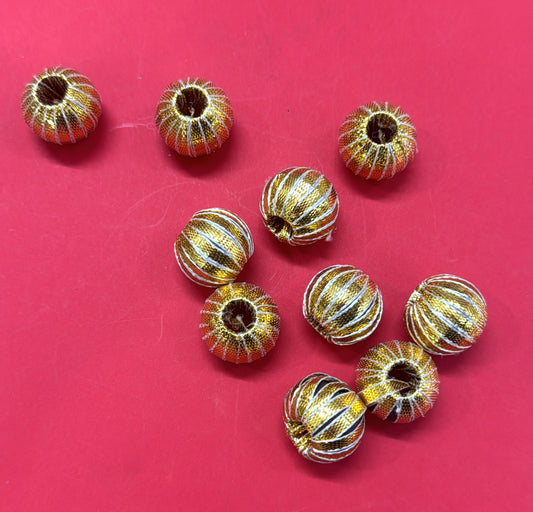 Gota Patti Balls - 10 pieces, Color- Gold