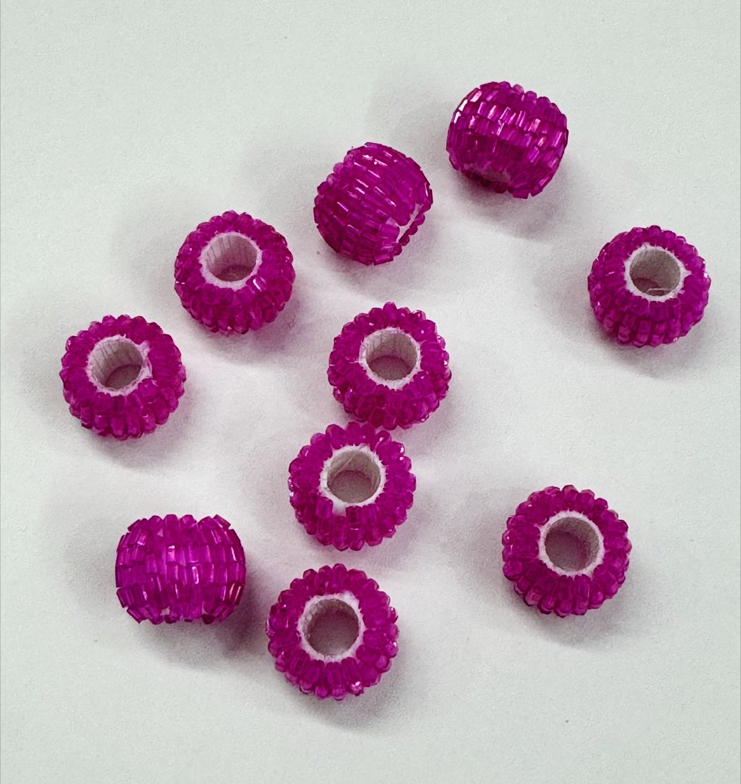 Glitter Balls - 10 pieces, Color- Pink