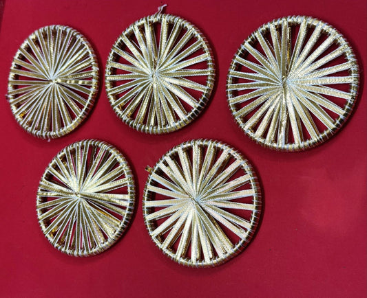 Gota patti Ring 4 inch- 25 pieces- Gold