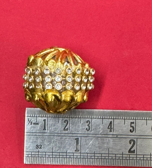 Glitter Balls - 10 pieces, Color- Gold