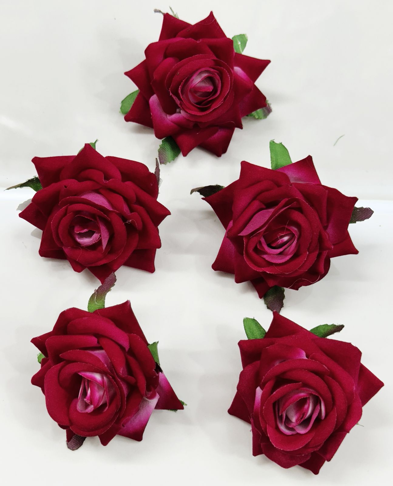 Velvet ROSES- 5 pieces shade - Dark Pink