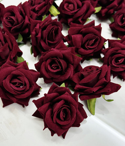 Velvet ROSES- 5 pieces shade - Wine