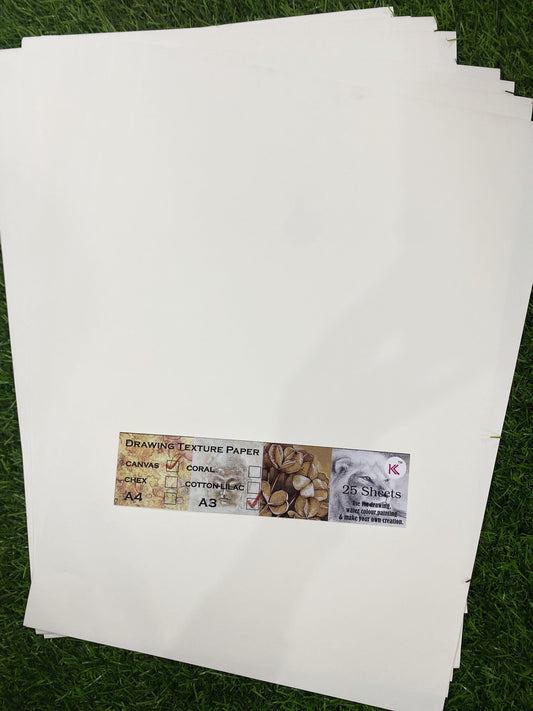 A3 Drawing Texture Paper - Canvas