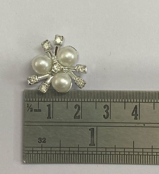 Pearl Stone / button (Silver)