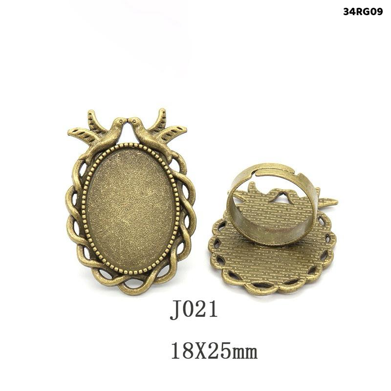 Vintage Ring Base Adjustable - 2 pieces - Design 6
