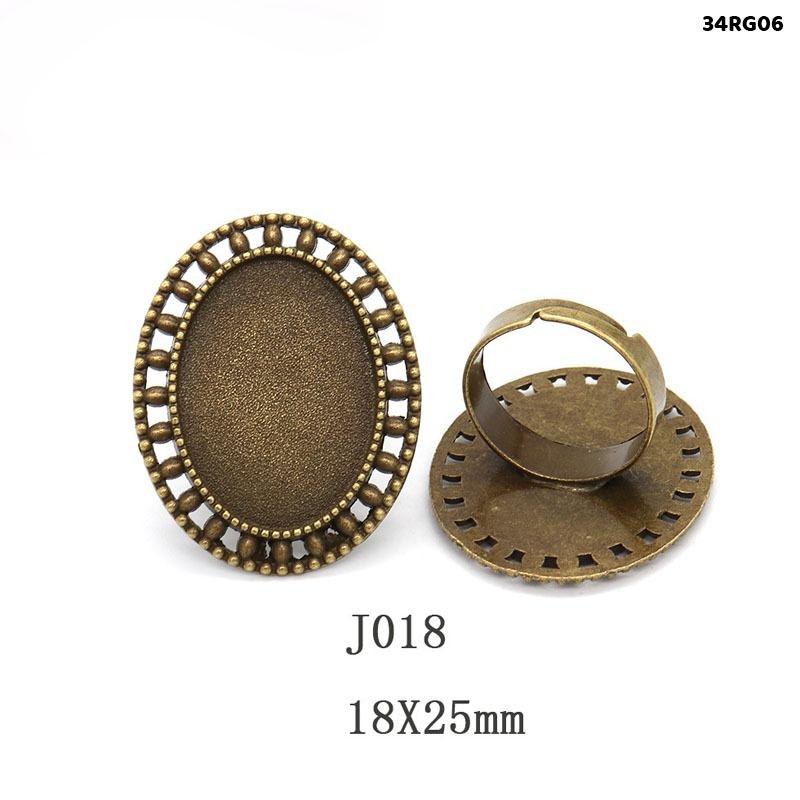 Vintage Ring Base Adjustable - 2 pieces - Design 9