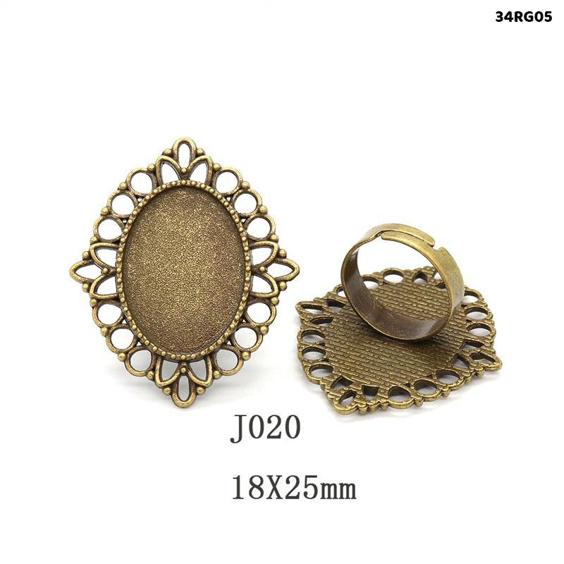 Vintage Ring Base Adjustable - 2 pieces - Design 10