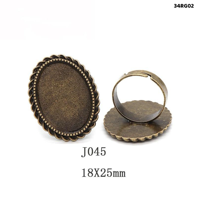 Vintage Ring Base Adjustable - 2 pieces - Design 13