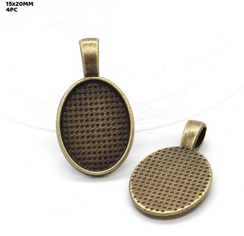 Vintage Pendent Base - 4 pieces - Design 6