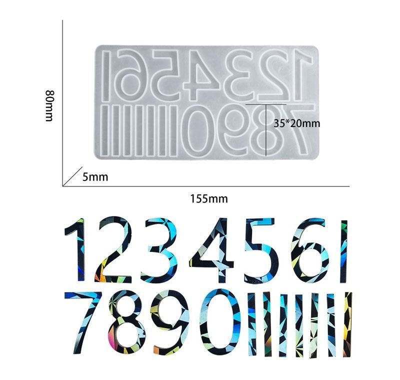 Mould- Design 493 - Numbers