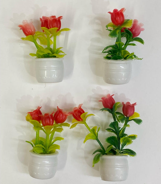 Vase / Pot / Plant - Miniature- 4 pieces , Design – 734