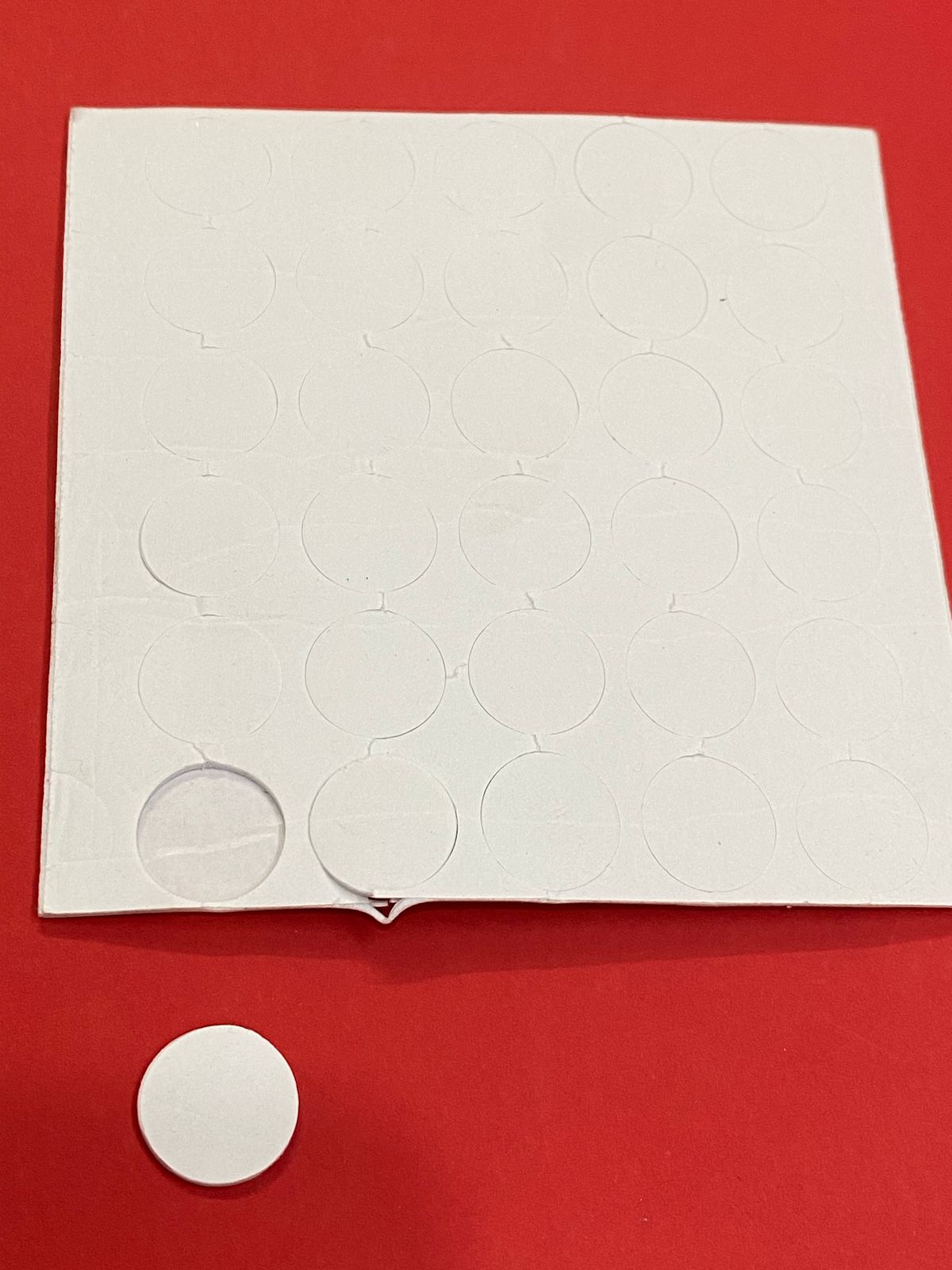 Pre Cut Adhesive Round Foam Sheet – 16 mm