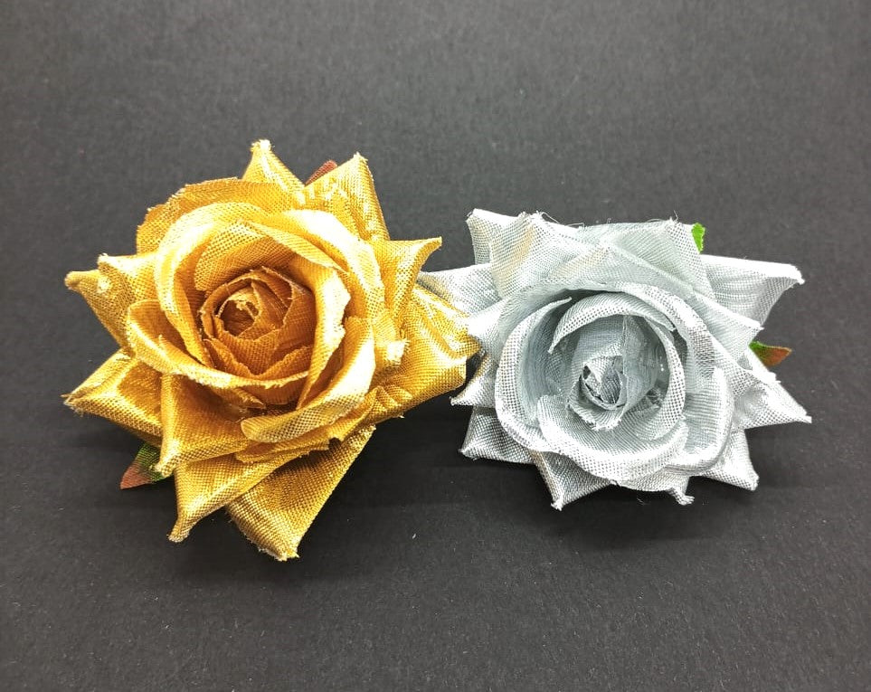 Velvet ROSES- 20 pieces shade - Golden , Silver