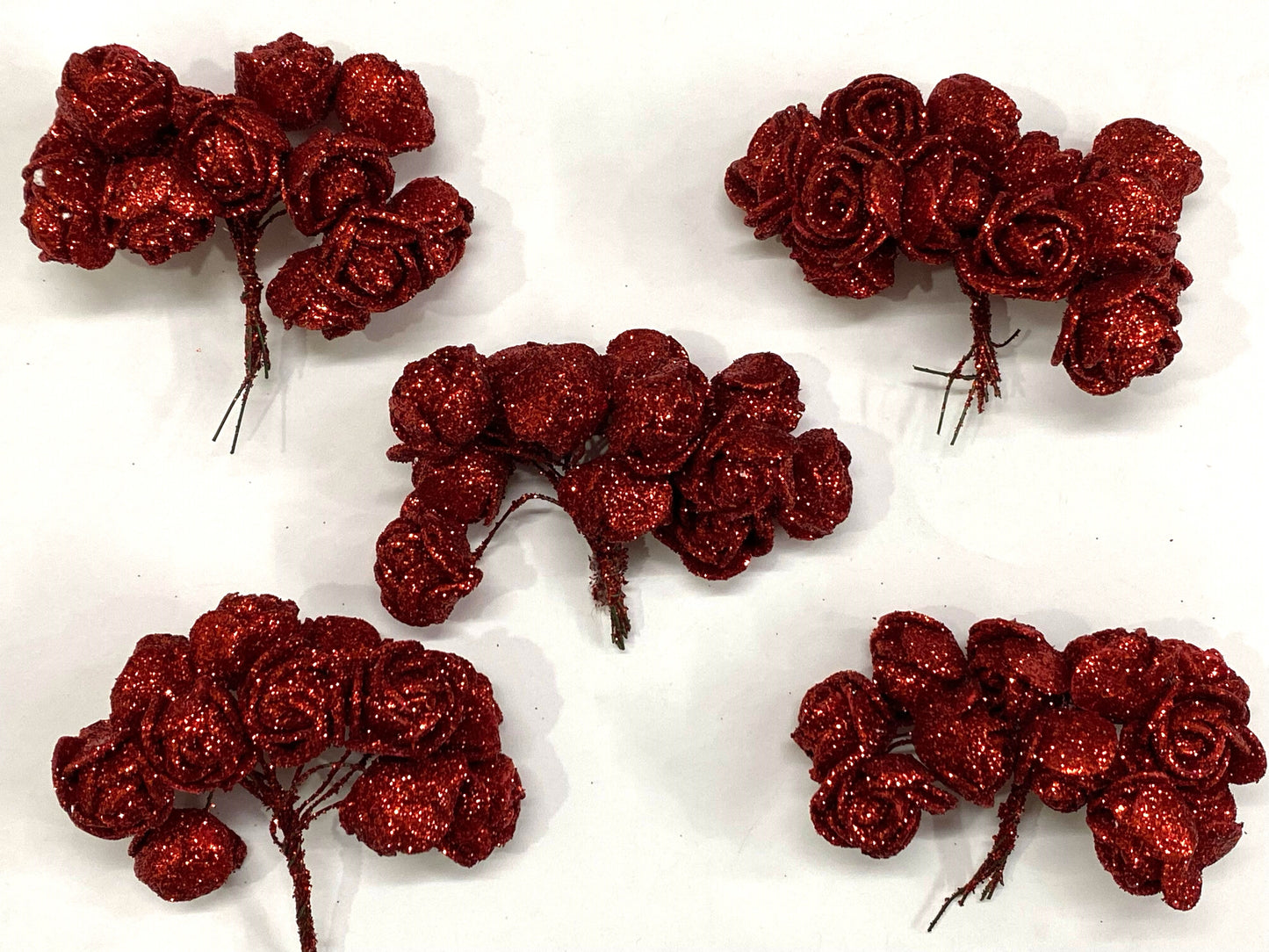 Glitter Foam Flower - Red