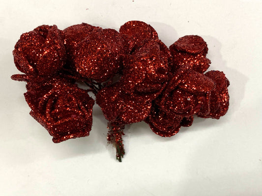 Glitter Foam Flower - Red