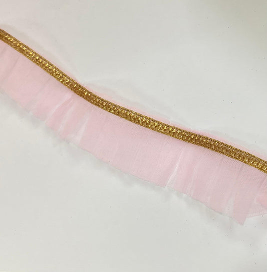 Frill Net Lace- 1 mtr- Light Pink