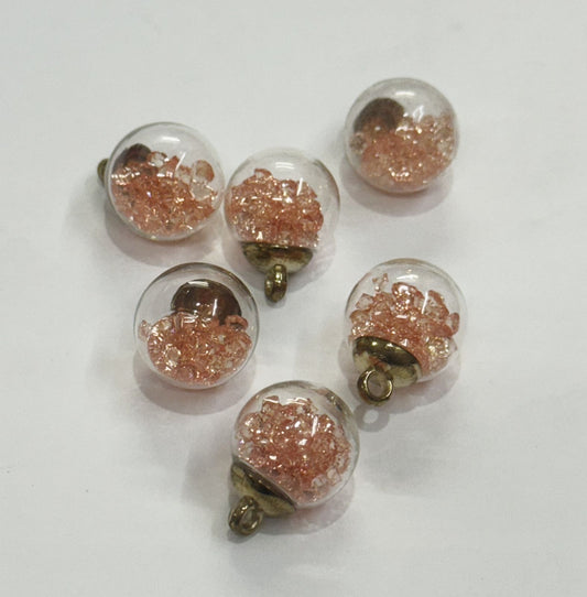 Glass Balls – 5 pieces – Peach