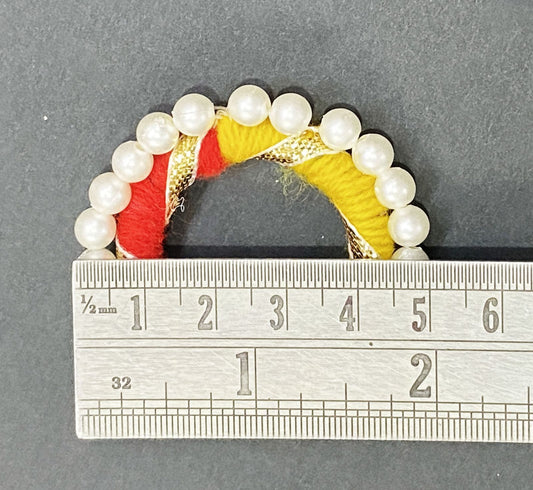 Gota patti Ring Multicolor 2 inch- 10 pieces