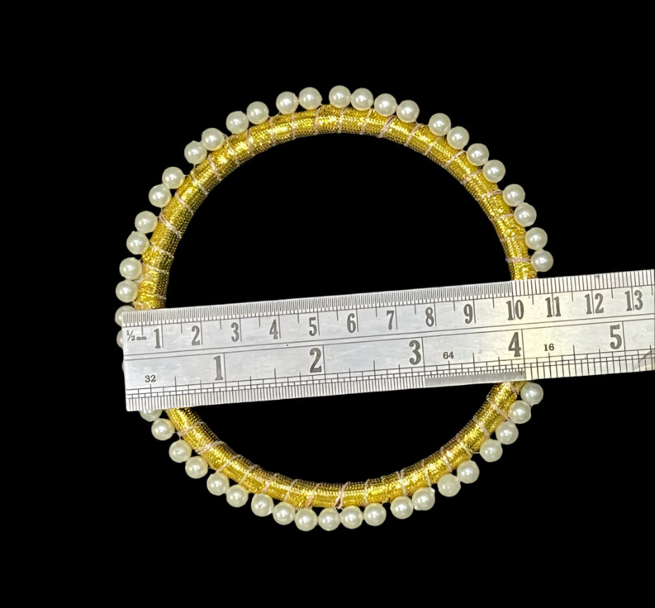Pearl Gotta Patti Ring 4 inch- 10 pieces
