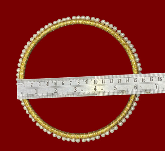 Pearl Gotta Patti Ring 6 inch- 10 pieces