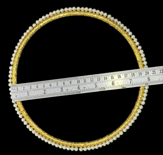 Pearl Gotta Patti Ring 8 inch- 10 pieces