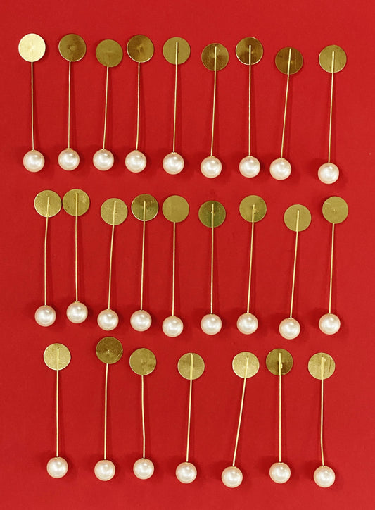 Pearl Brooch Pin - 3inch – 25 Pieces