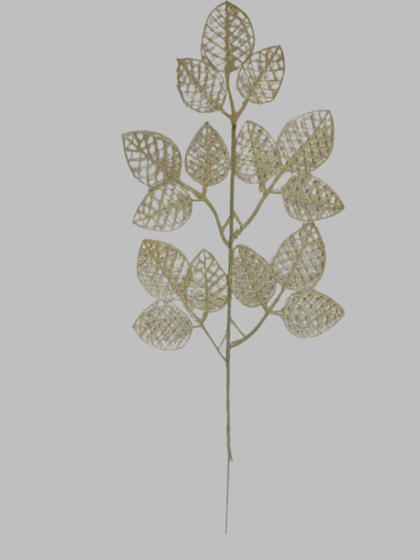 White Sparkly Leaves / Leaf , Design - 44