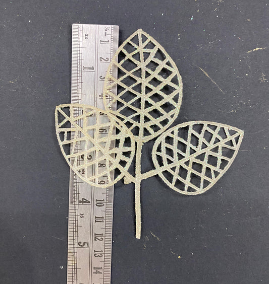 White sparkly Leaves / Leaf