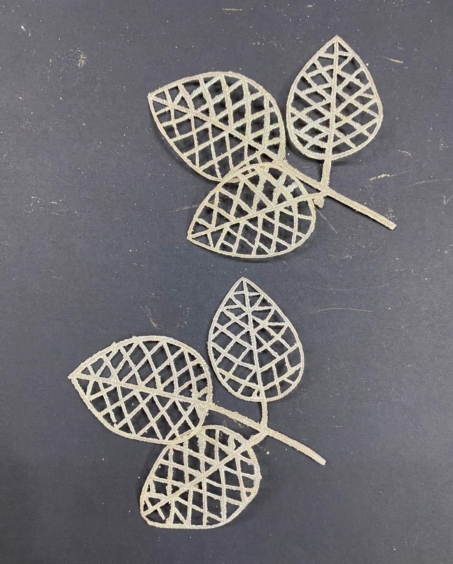 White sparkly Leaves / Leaf