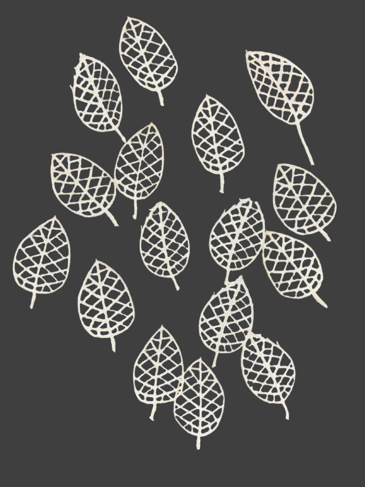 White sparkly Leaves / Leaf