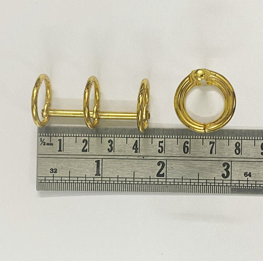 Binder Ring Gold – Size : 15mm- 2 pieces