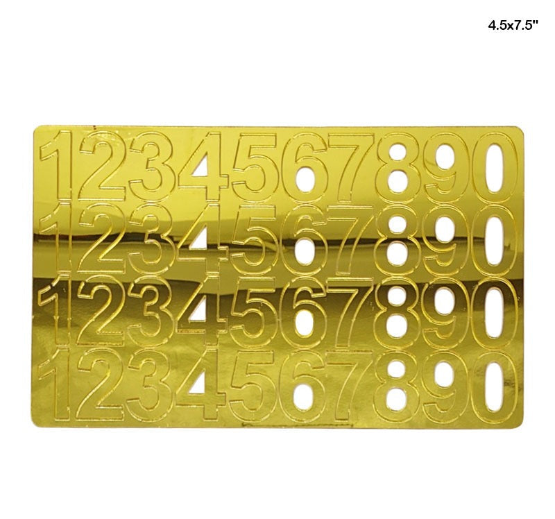 Gold Acrylic Number set