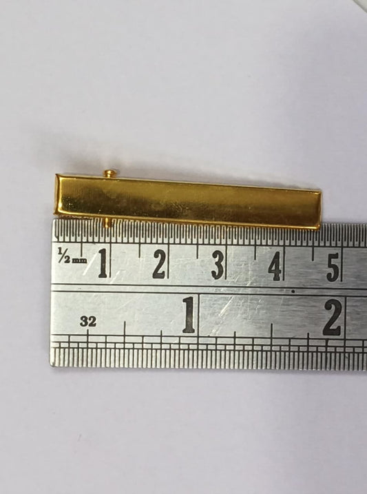 Hair Clip Base – Gold - 100 pcs