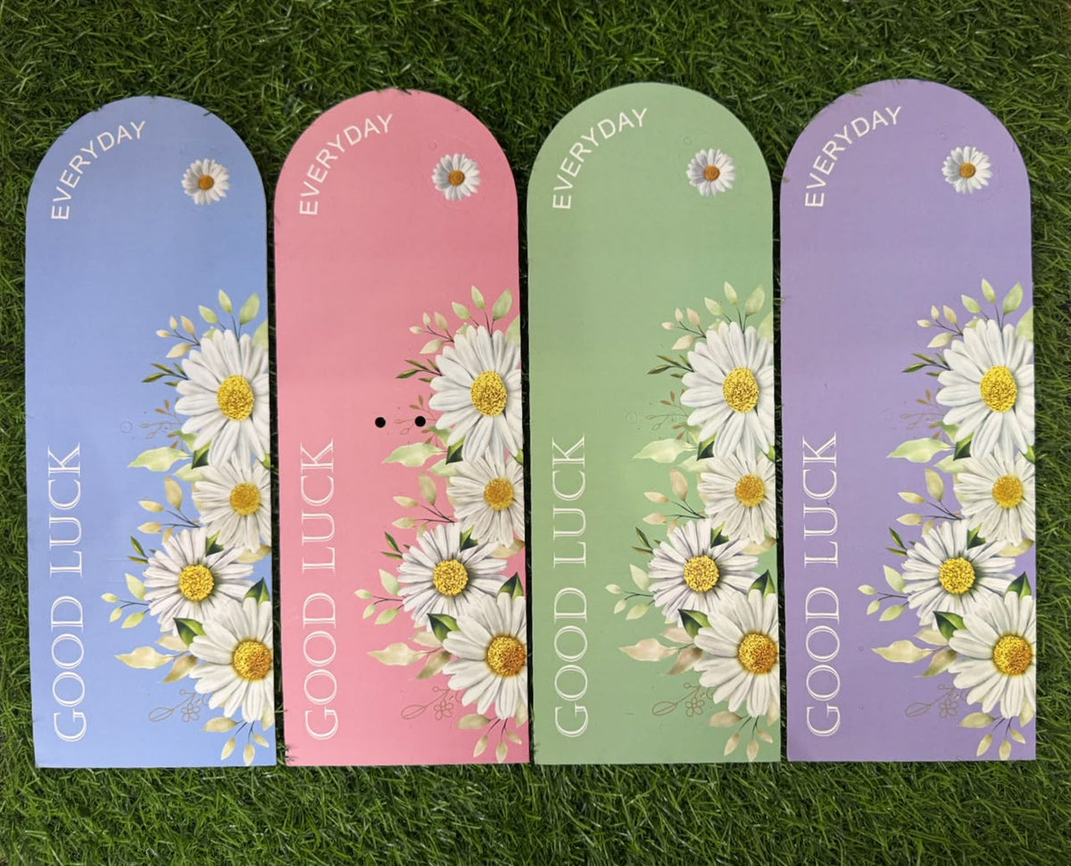 Good Luck Flower Holder Cards - 12 Sheet