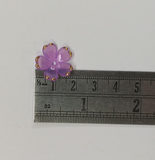 Artificial Flower Beads - Pearly Pink - 50 gm