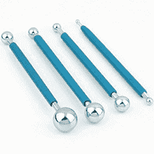 Double Sided 4 Tools Modelling Stainless Steel Ball Tools
