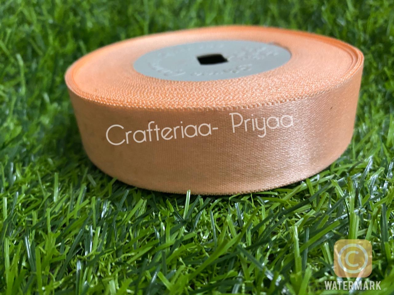 Satin Ribbon – 1 Inch – 18 Meters – Peach