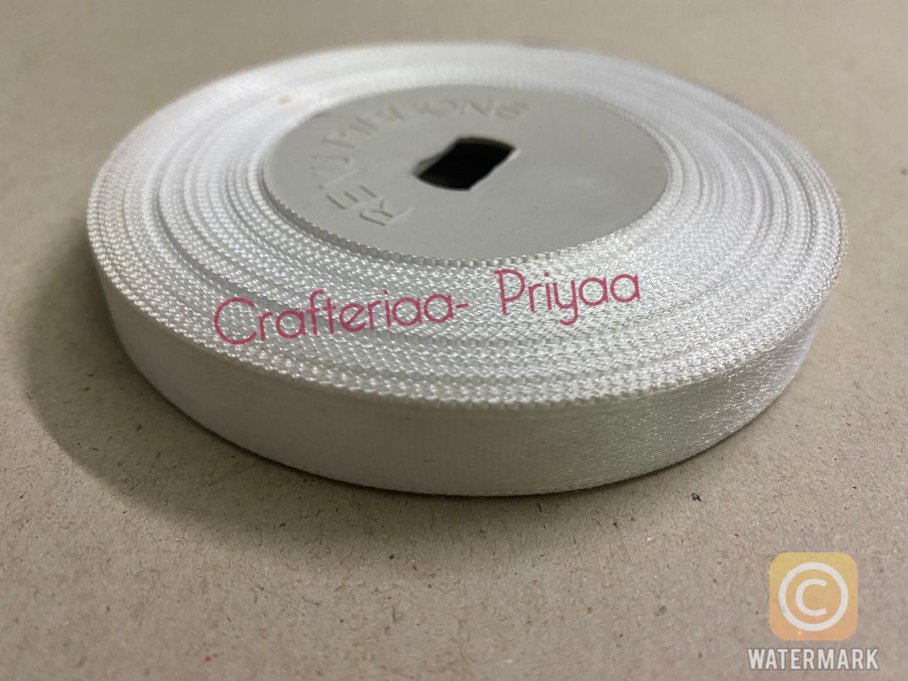 Satin Ribbon – 1/2 Inch – 18 Mtr SR- 18 – White